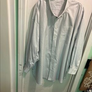 Blue Casual Button Down Shirt with Long Sleeves